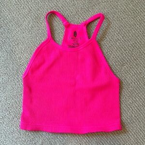 fp movement happiness runs crop tank hot pink
